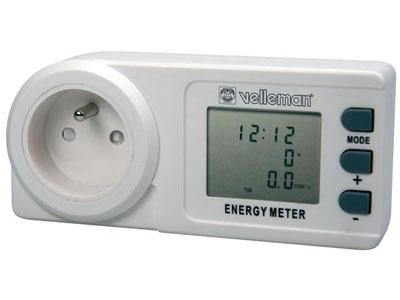 Wattmetre sur prise 2P+T 3600W, Atlantique Composants : Wattmetre